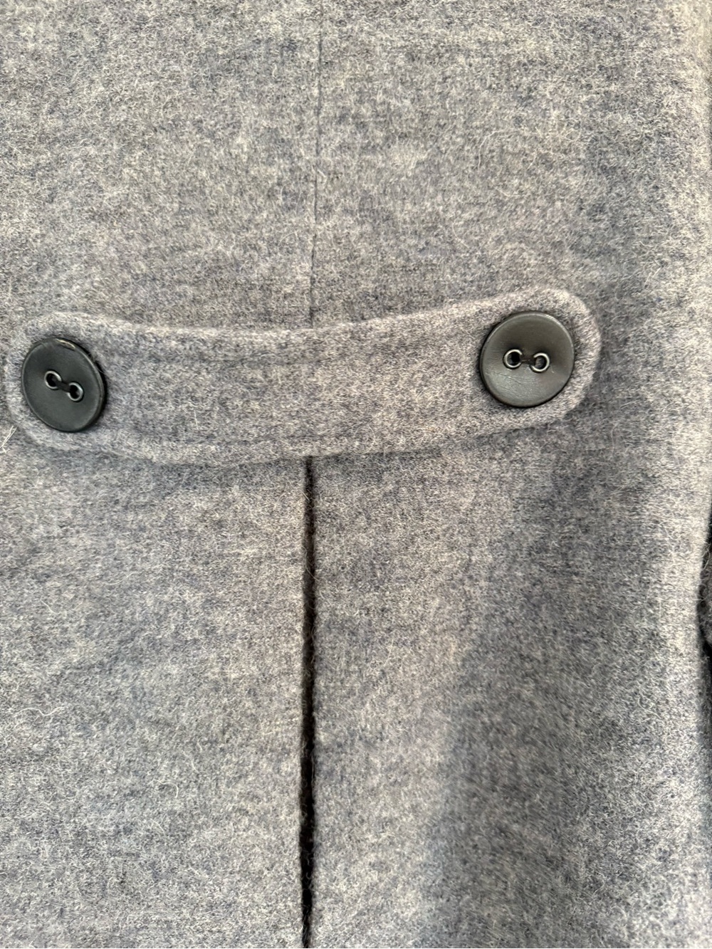 Ruby Rd. Gray Button-Front Wool Blend Jacket - Picture 5 of 12